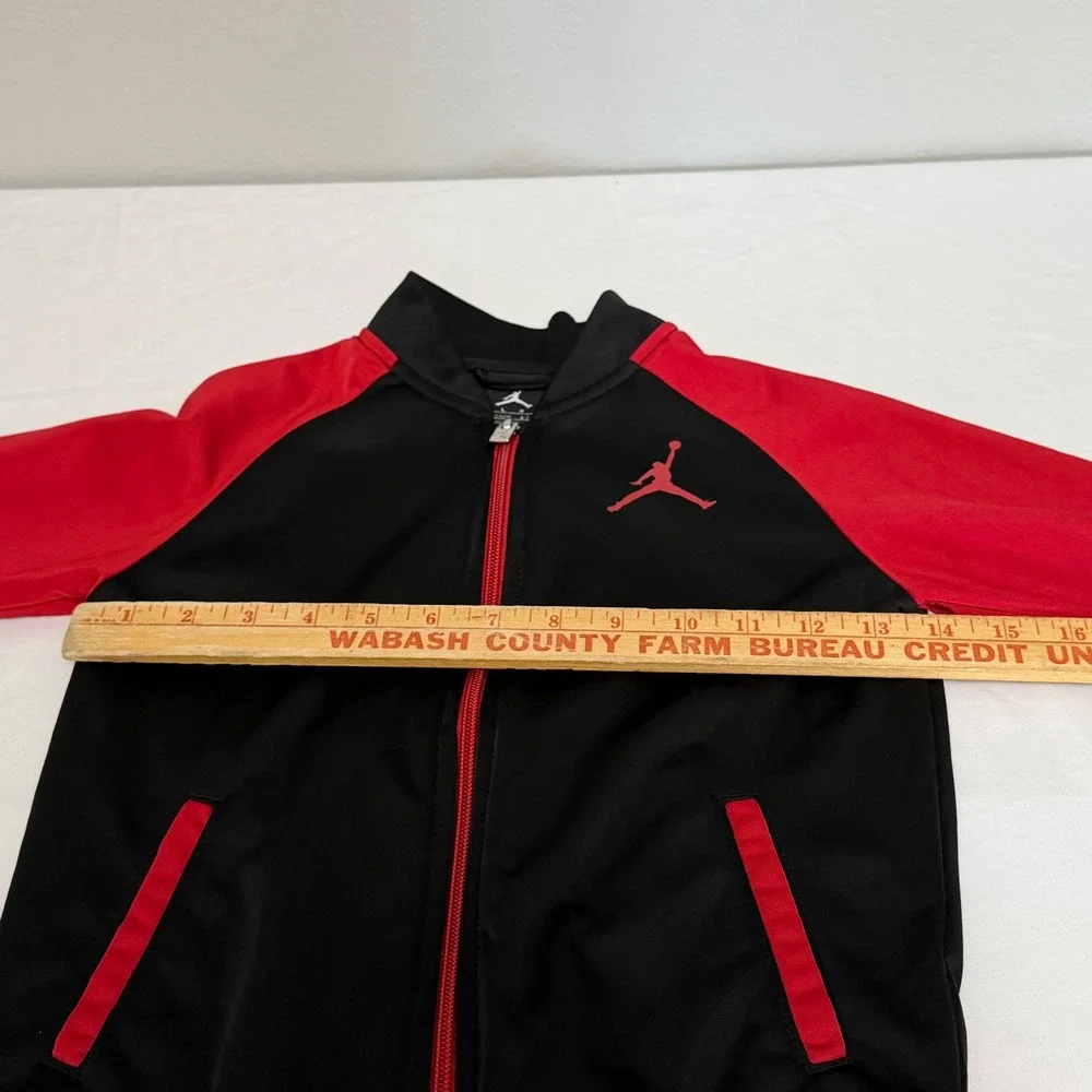 Jordan Kids Black Red Full Zip‎ Jumpman Track Jacket Size 7 Gorpcore Athletic